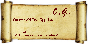 Osztián Gyula névjegykártya